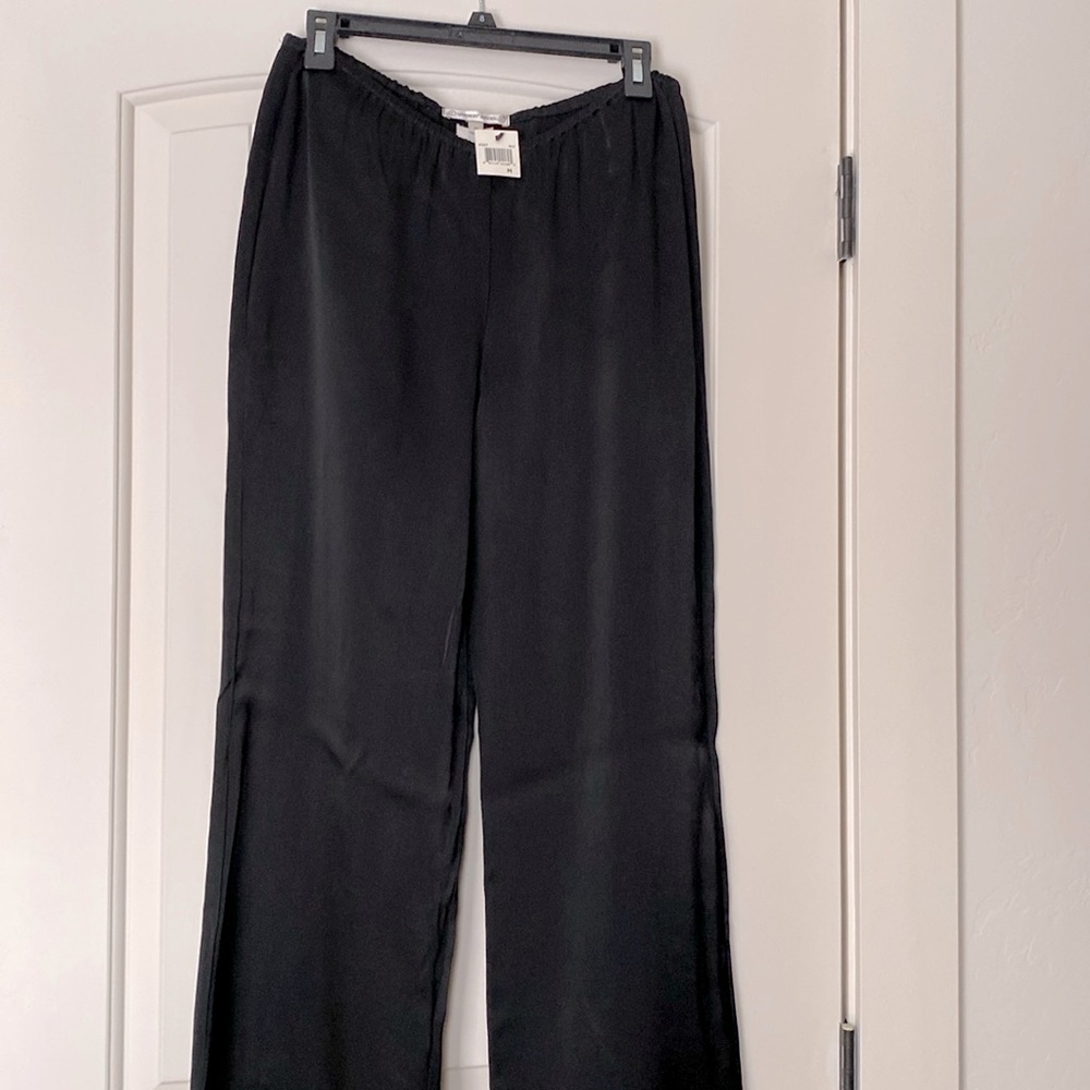 NWT Satin black pants M